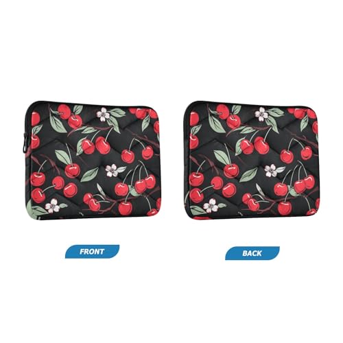 Funda laptop negra cereza para 13-14 pulgadas miniatura 2