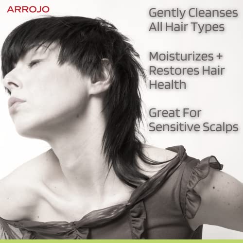 Arrojo Gentle Sulfate Free Shampoo – Gentle Shampoo To Repair & Nourish - Hair Shampoo W/Vitamin B5, Avocado Oil & Honey - Lightly Scented Cleansing Shampoo – Paraben Free Shampoo #TOP5