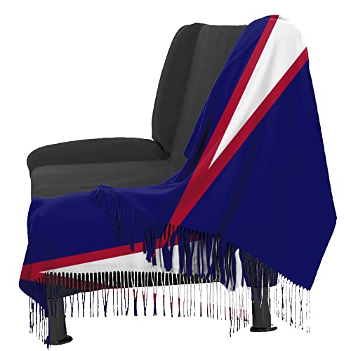 Serbian flag Womens Winter Scarf Cashmere Feel Shawl Wrap Soft Warm Blanket Scarves Fringe Scarf4