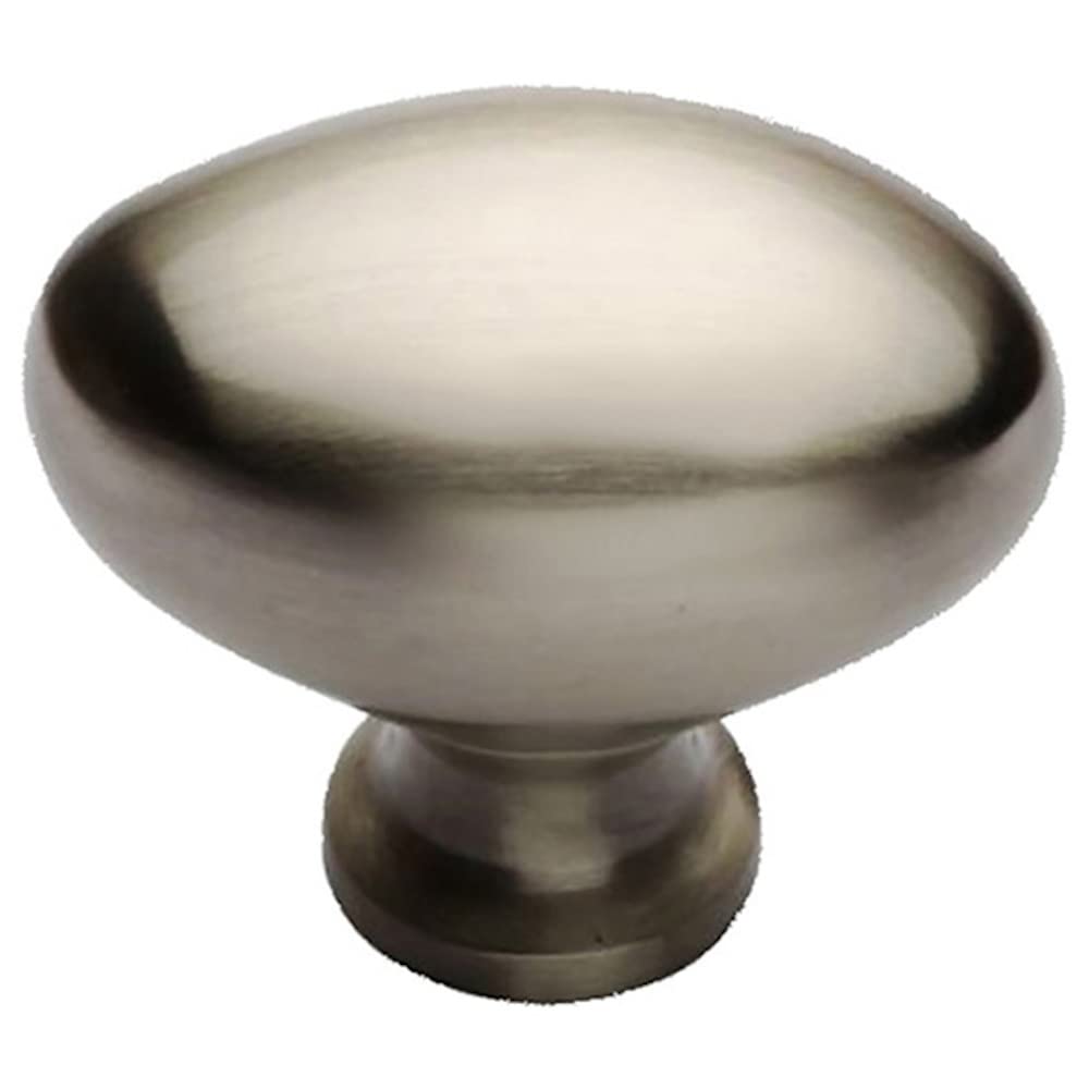 Merriway BH07634 Oval Knob Satin Chrome 30mm Cupboard Door/Drawer Knob