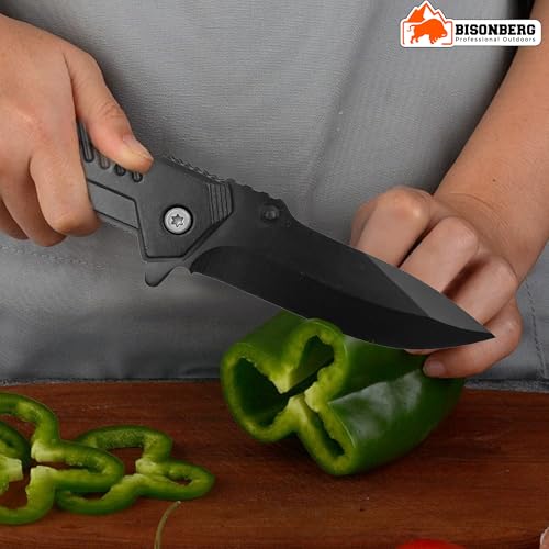 BISONBERG Folding Kitchen Knife Black - Image 6