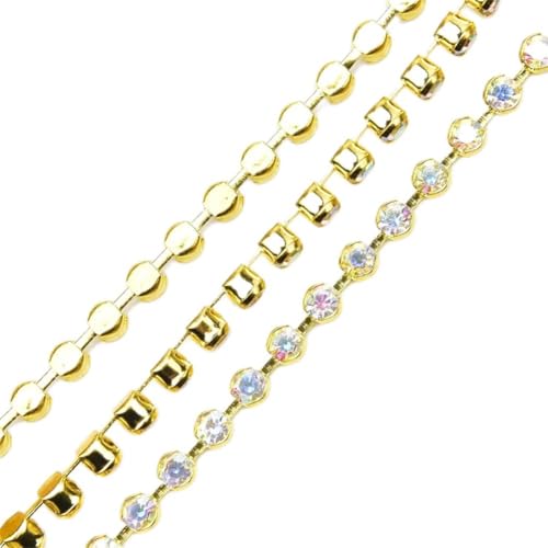 Chaîne de coupe en strass dorée pour sublimer vos robes de mariée et décors de fête