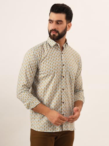 Image of Booti Print Pure Cotton Regular Fit Casual Shirt