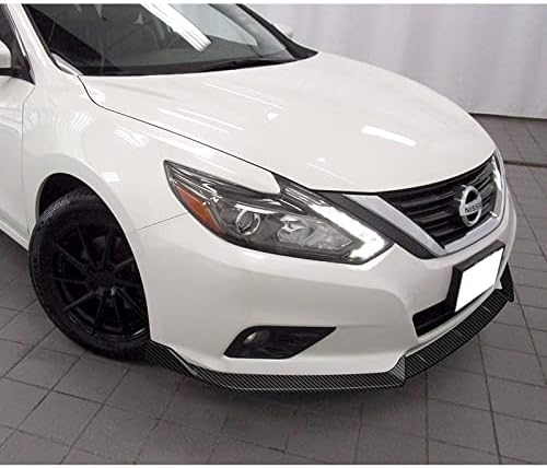 3PCS Front Bumper Lip Kit fit for compatible with 2016-2018 Nissan Altima Sedan, STP-Sport Style Splitter Trim Protection Spoiler, Air-Dam-Chin-Diffuser (Carbon Fiber Look Style)