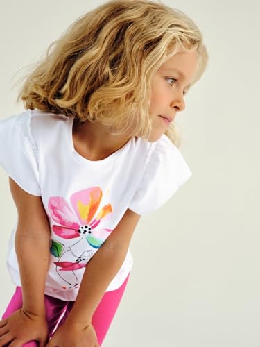 Mayoral Floral Leggings Set for Girls Magenta4