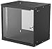 Price comparison product image Intellinet Network Cabinet, Wall Mount (Basic), 9U, 400 mm Deep, Black, Flatpack, Max 50 kg, Glass Door, 19 Inch, Three Year Warranty