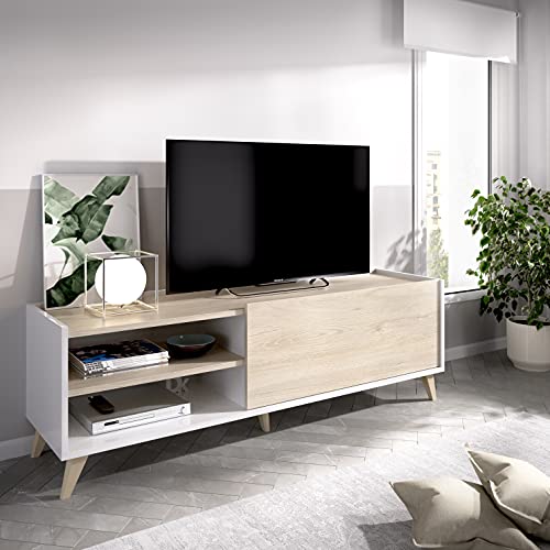 Mueble-de-TV-de-diseno-nordico-Ness-Tablero-de-particulas-melaminizado-155×43-cm-BlancoNatural Mueble-de-TV-de-diseno-nordico-Ness-Tablero-de-particulas-melaminizado-155×43-cm-BlancoNatural
