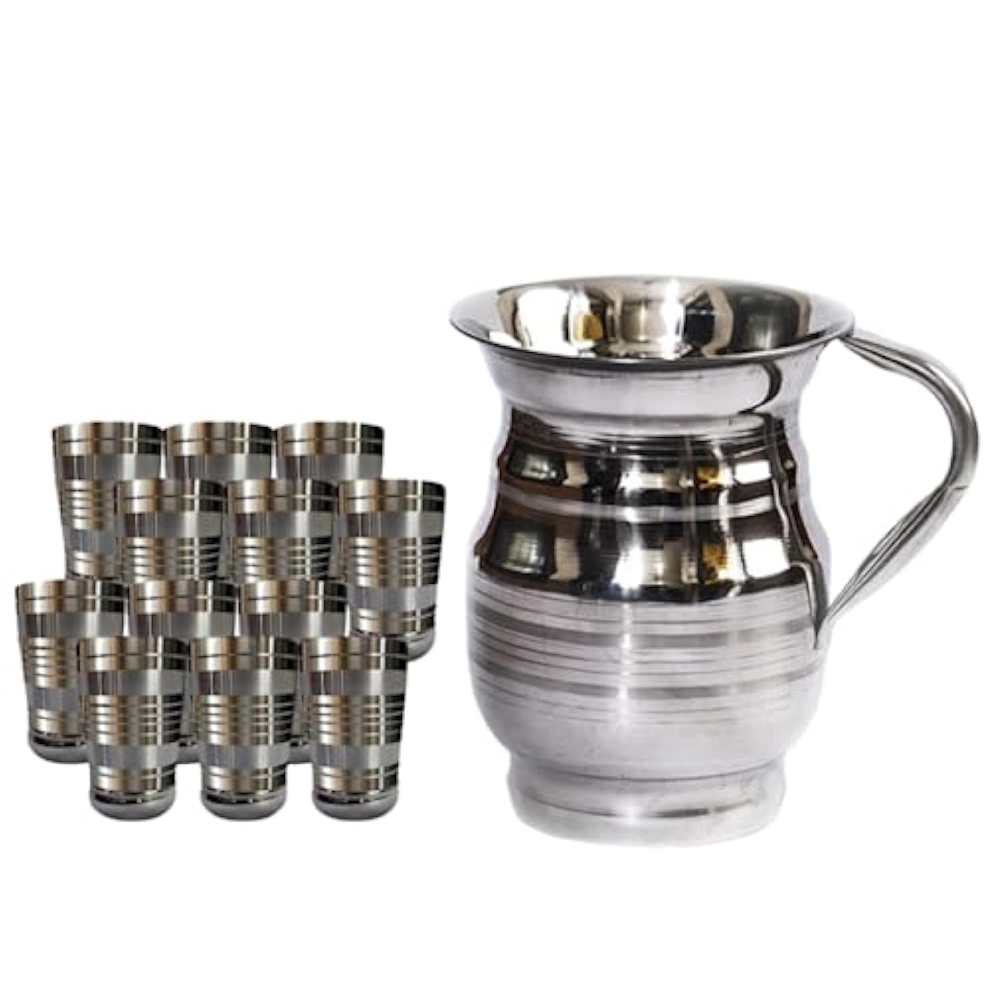 Stainless Steel Jug and Glass Set