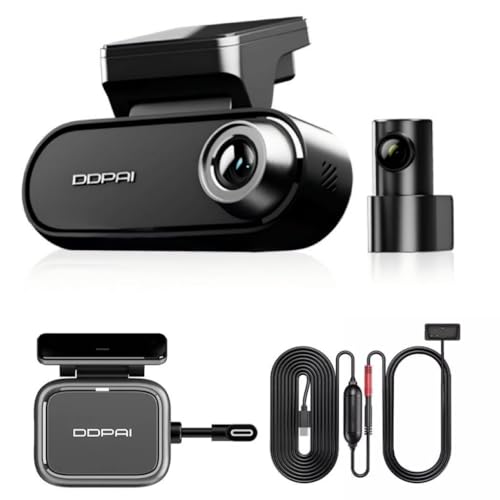 DDPAI N5 Dual Radar IA + OBD Kit Câmera Veicular Frontal/Traseira 4K +1080P 32G eMMC, ADAS, WiFi 5G,