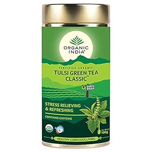 Organic India Classic Tulsi Green Tea, 100 gm