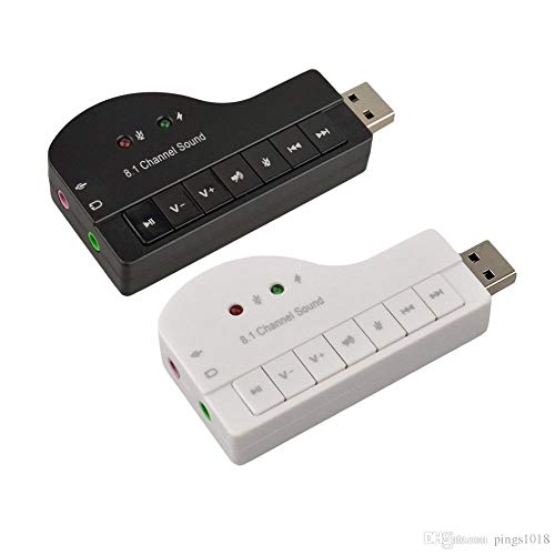 8.1-kanaals USB externe geluidskaart audioadapter met microfoon (2 Pack-White_8.1 geluidskaart) - Image 7