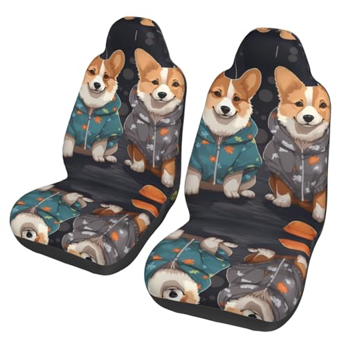 Housses de coussin de siège pour auto imperméable lot de 2 avant respirant