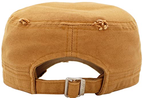 Image of Vintage Distressed Cadet Army Cap Basic Everyday Military Style Hat