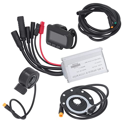 ZAICOLER Kit de Controlador de Motor de Bicicleta Eléctrica 15A con Panel EN06, Material ABS Duradero para Motor de 250 W 350 W, Accesorio de Bicicleta Eléctrica DIY para Ciclistas, Aleación de