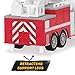 Driven by Battat — Micro 1:24 Scale – Fire Truck – Small Toy Truck with Lights, Sounds & More for Boys & Girls Age 3+, White and Red
