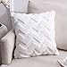 2er Set Wolle Kissenbezüge Sofakissen Dekokissen Welle Polyster Kissenbezüge Couchkissen Weich Kissenbezug Zierkissenbezug Versteckter Reißverschluss Wohnzimmer Schlafzimmer 45x45cm Cremeweiß