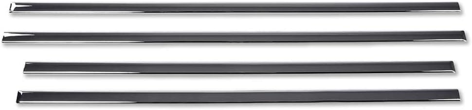 PIT66 Side Molding Trim, Compatible with 14-18 Chevy Silverado 1500 Crew CAB/15-18 Chevy Silverado 2500/3500 Crew CAB/14-18 GMC Sierra 1500 2500 3500 Crew CAB Body Side Molding Trim 4pcs Chrome