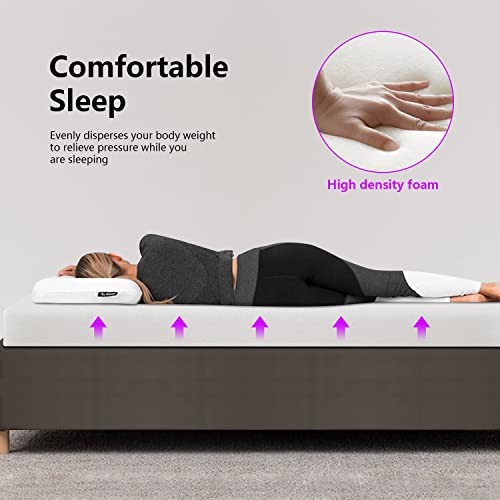 Image of PayLessHere | 6 Inch King Mattress | Medium Firm Base Foam Mattress | Removable Washable Zipper Cover | Breathable & Comfortable | White | Bed in a Box | CertiPUR-US Certified