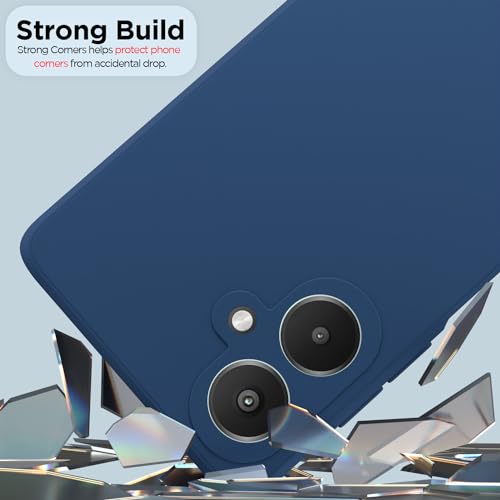 Image of Pikkme Redmi 13C 5G Back Cover Camera Protection Shockproof Soft Matte Silicone Back Case for Redmi 13C 5G (Blue)