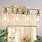 Indoi 4 Light Bathroom Light Fixtures, Oil-Rubbed Bronze Modern Vanity Lights with Clear Glass ...