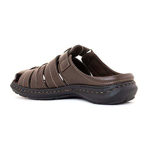 Image of Khadim's 9361254 Lightweight Durable Extra Soft Trendy Premium Stylish Casual Velcro Strap /Slip-On Sandals | Floaters For Men