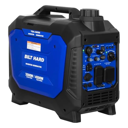 BILT HARD Quiet Inverter Generator 4000 Watt, RV Ready with Electric & Recoil Start, Gas Powered Outdoor Generator for Camping & Home Backup, EPA & CARB Approved