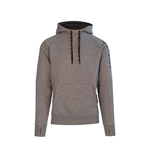 Xpert - Pro Pullover Work Hoodies For Men. Everyday Casual Long Sleeve Top Ideal As Work Hoodie. Mens Fleece Sweatshirt With Adjustable Hood, Pockets And Graphite Reflective Details (UK S) Grey