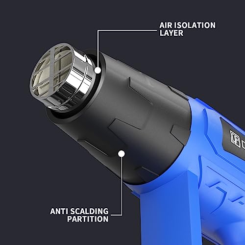 Heat Gun 2000W, JAOSY Hot Air Gun w/ 3 Nozzles, Variable Temperature Control with 2-Temp Settings, for Paint Removing, Shrink Wrapping/Tubing 6 Heat Gun 2000W, JAOSY Hot Air Gun w/ 3 Nozzles, Variable Temperature Control with 2-Temp Settings, for Paint Removing, Shrink Wrapping/Tubing - Image 6