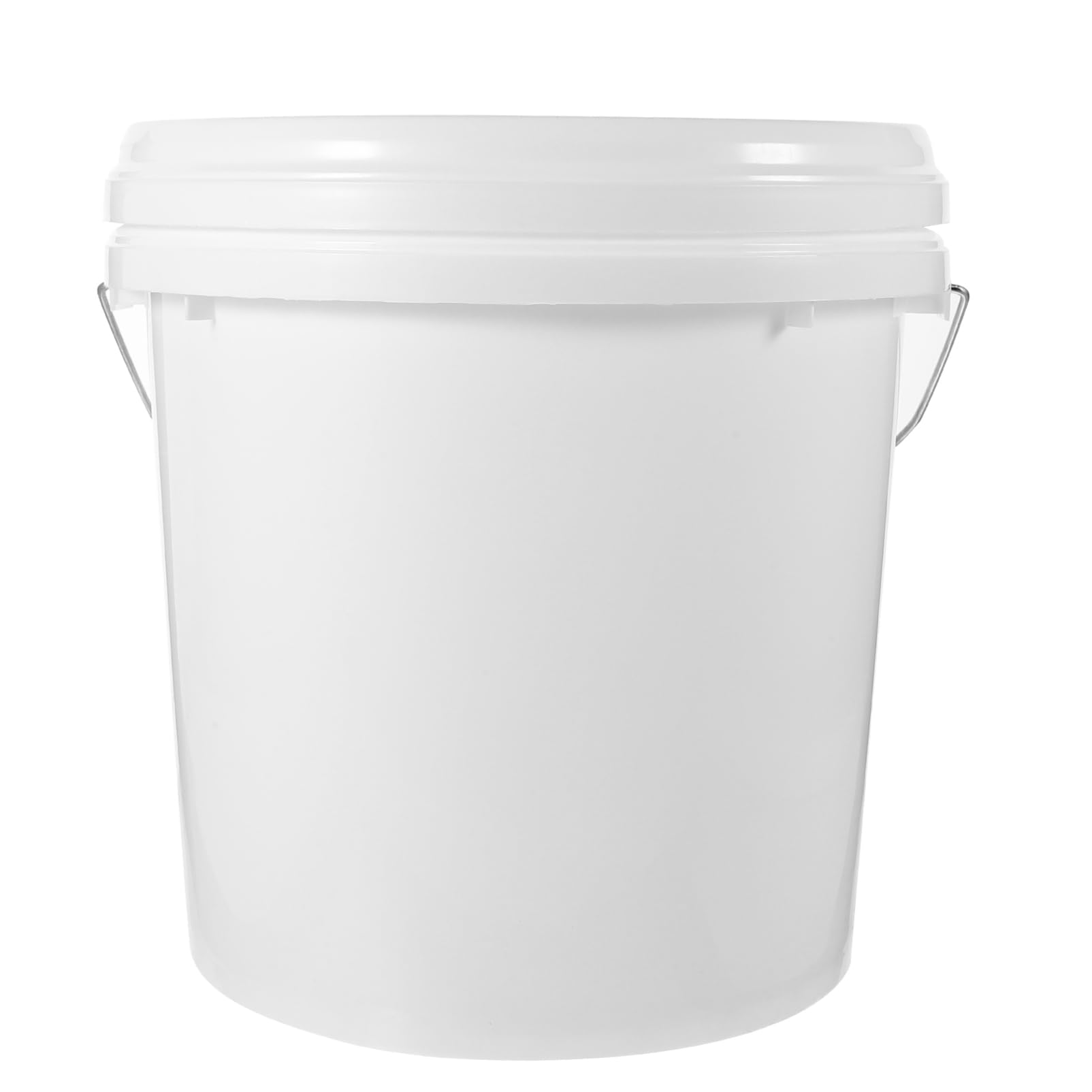 TEHAUX Cubo de Pintura Multifuncional de 10 litros con Tapa y Apertura Cubo de Almacenamiento de Hdpe Color Claro para Pintura y Aceite Uso Exterior Duradera