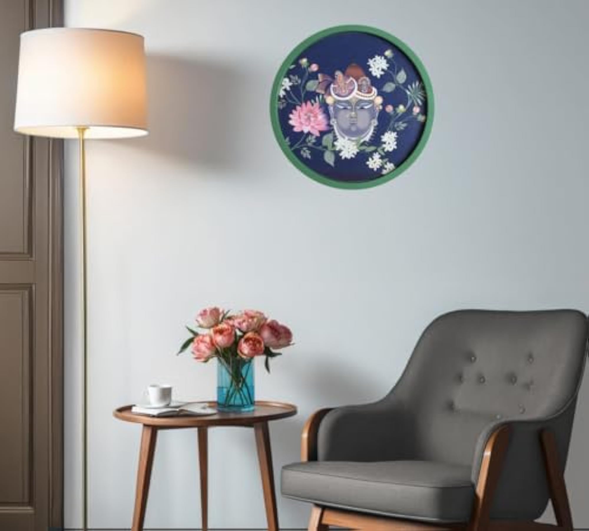 Smiling Shreenathji Wall Decor Plates