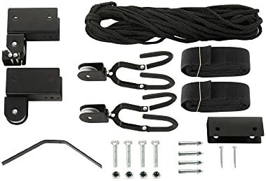 Kayak Hoist - Overhead Pulley System for Kayak, Canoe, Bike, or Ladder Storage (125 lb Capacity)