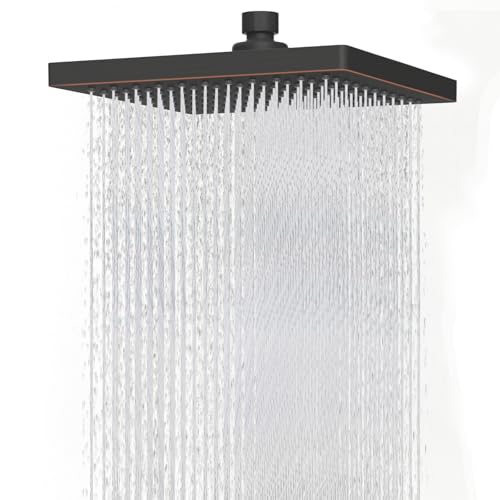 Hibbent Hibbent cUPC Certified Thick Metal 8'' Rain Shower Head, Oil Rubbed Bronze