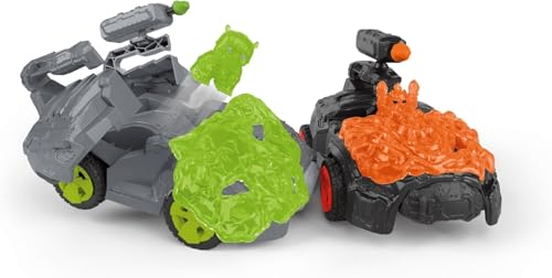 Image of Schleich Eldrador Creatures - 7 inch Stone CrashMobile with Mini Creature Playset - Pull-Back Action, Shooting Toy Car for Boys and Girls - Cool, Green Fantasy Action Figure for Kids Age 7+