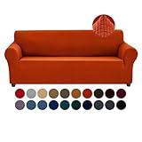 Joccun Stretch Couch Cover Slipcovers, 1-Piece Sofa Covers for 3 Cushion Couch Spandex Jacquard Washable Furniture Protector Cover for Living Room,Kids,Pets(Sofa,Pureed Pumpkin)
