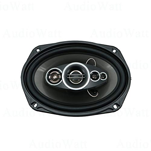 4X Audiobank AB-690 6"x9" 5-Way Car Audio Stereo Coaxial Speakers 1400 Watts Peak Power Handling All Speakers with 4 Ohms Impedance & Frequency Response: 45-20,000 Hz
