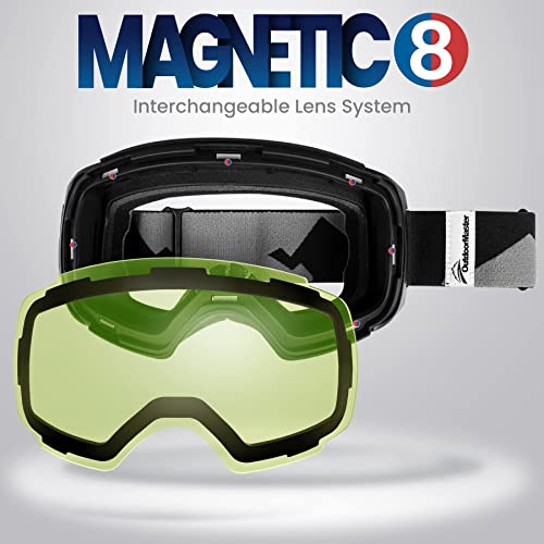 Outdoormaster Ski Goggles Pro Replacement Lens - 20+ Choices ( Vlt 80% L.green Lens ) #TOP1