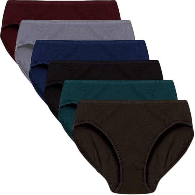 SunFlux® Women's Panties Cotton Hipster Briefs Ladies Underwear Big Size Panties Combo Pack (Colors and Prints May Vary) Multicolor Pack-6-image-38