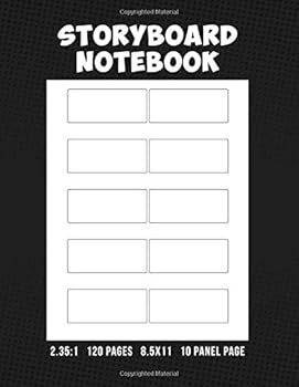 Paperback Storyboard Notebook 2.35:1 120 Pages 8.5x11 10 Panel Page: Widescreen Storyboard Panel & Notebook Journal for Animators, Directors, Filmmakers, ... Artist, Cinematographer & Content Creators Book