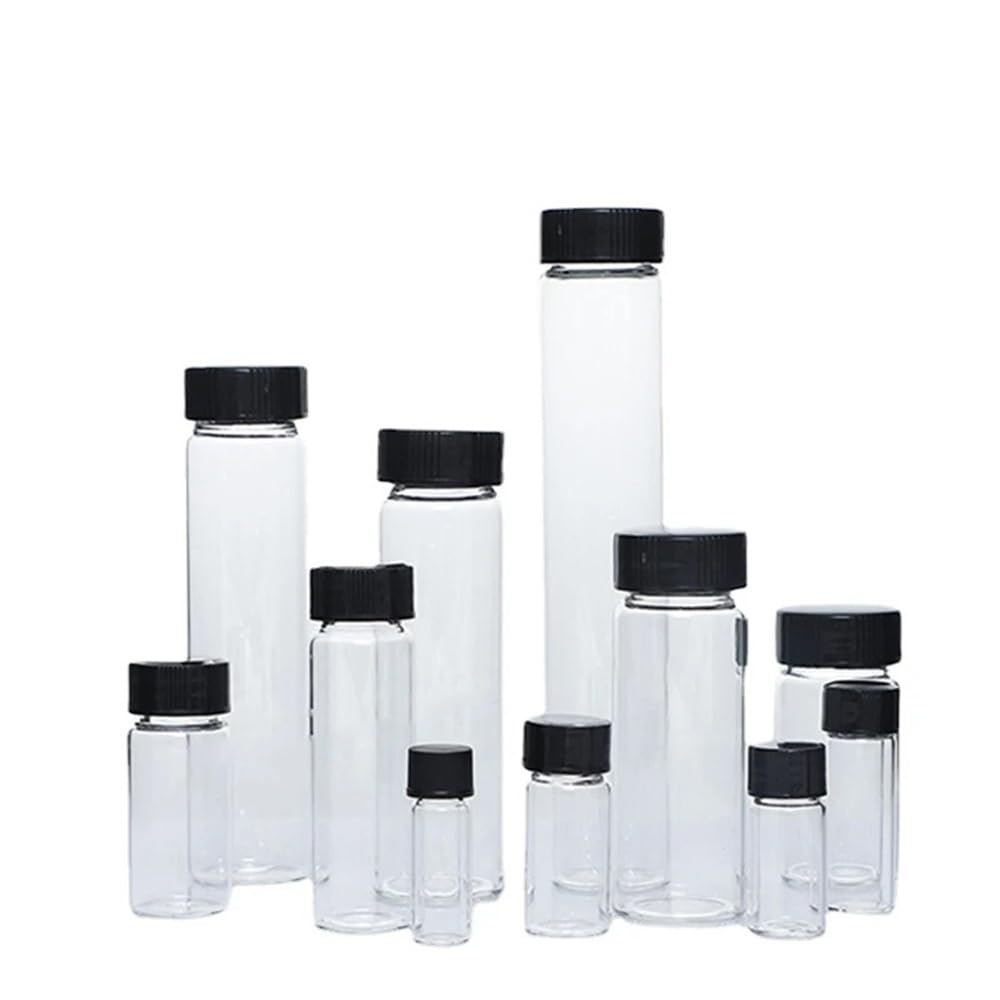 2 ml bis 60 ml transparente Glasprobenfläschchen Laborreagenzflasche kleine klare Fläschchen for Experimente(4ml 100pcs)