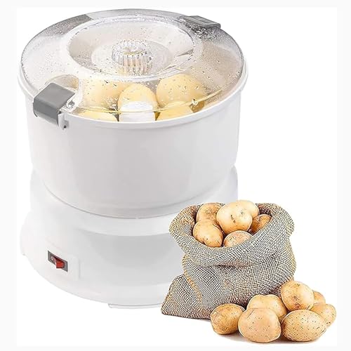 Pelador de patatas eléctrico para el hogar, máquina peladora de patatas automática, centrifugadora de ensalada de verduras, con bloqueo de seguridad, funcionamiento con un solo toque, fácil de limpi