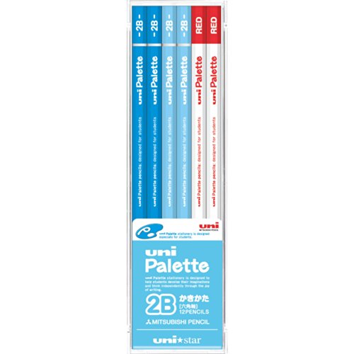 Lápices Mitsubishi Uni Palette 2B azul pastel set 12 miniatura 1