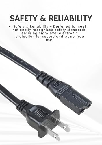 Image of Durable Replacement AC Power Cord for MegaWise Vacuum Sealer Machines - 4FT Extension Cable with Secure WD-01 Plug & WD-23 Socket, Safe & Reliable Power Connection