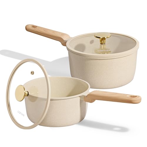 Carote 1.6QT & 3.0QT Ceramic Sauce Pan Set