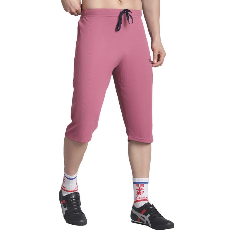 Image of Mack Jonney Solid Regular Fit Polyster Lycra Capri for Men-P