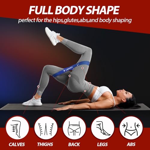 Image of LEEKEY Pull Up Assistance Bands,Muit Levels Resistance Bands for Senior /Adults,Exercise Bands with Door Anchor, Strength Bands for Fitness Training, Physical Therapy,Home Gym Workouts