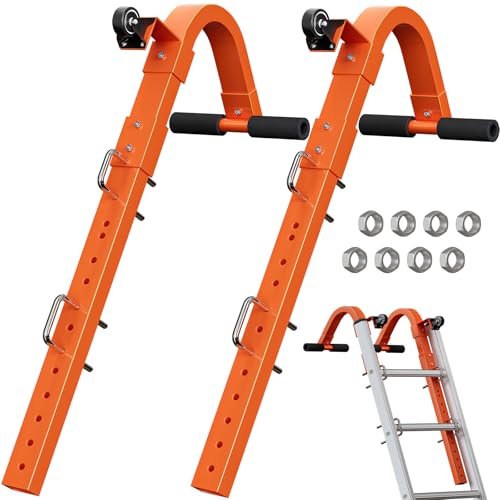 WUDLEP 2 Pcs Roof Frame Hooks with Wheels Orange
