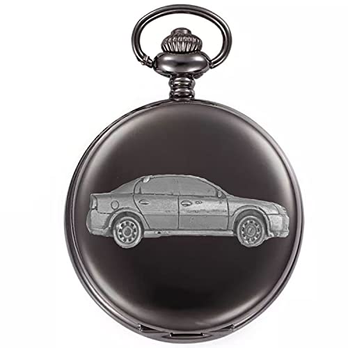 Montre de gousset homme motif voiture pour costume et gilet chic