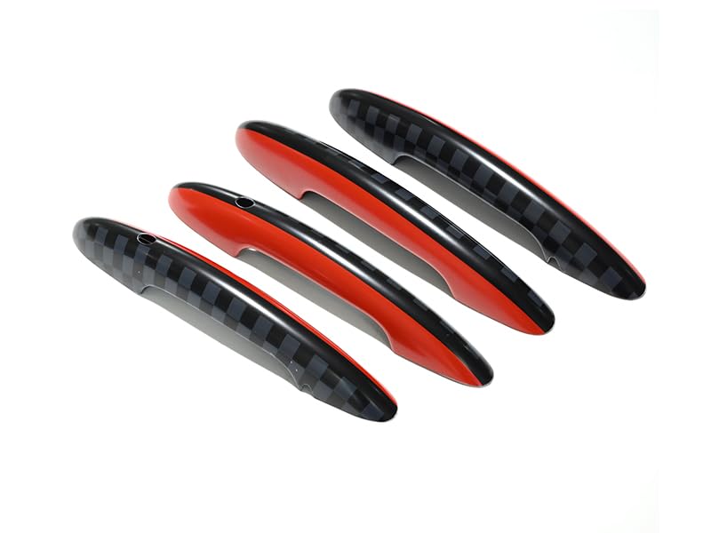 AUTO-PART - For MINIs COOPERs S JCWs F55(5-Door) F60 Countryman Exterior The Black Door Handle Cover Decoration Car Styling Accessories (JCWs With only Light)