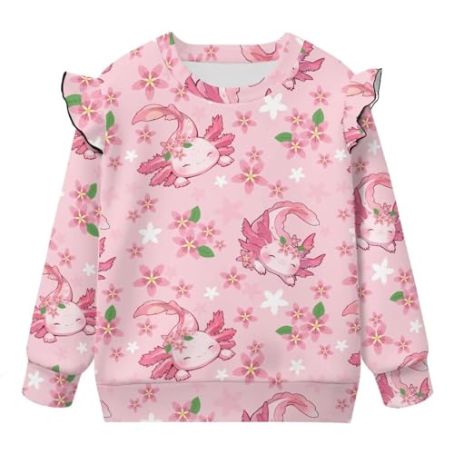 Girls Sweatshirts Casual Long Sleeve Crew Neck Pullover Shirts Fall Winter School Sports Tops for Kids 1-8 Years4