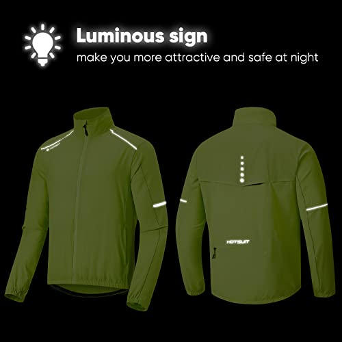 Hotsuit Cycling Rain Jacket For Men Breathable Running Jacket Waterproof Biking Windbreaker Reflective For Hiking Fishing Golf Upf40+ thumb #4